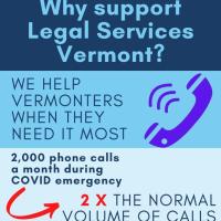 Graphic that says: We help Vermonters when they need it most